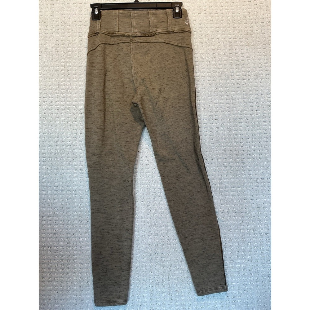 FP Movement FREE PEOPLE Hybrid Exposed Seam Detail Leggings SMALL Gray/Green - Picture 2 of 8